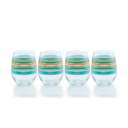 

Fiesta® 15oz Stemless Glassware (Set of 4) | Rainbow Radiance