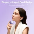 thumbnail image 3 of Open Ear Earbuds, Wireless Earbuds, Bluetooth Headphones with Mic, Adaptive Noise Cancelling Calls, Bluetooth 5.4, 50H Playtime, Light Weight, Clip On Earbuds for Workout/Running (Purple), 3 of 7