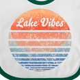 thumbnail image 4 of Inktastic Lake Vibes Distressed Retro Sunset Boys or Girls Baby Bib, 4 of 4