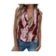 thumbnail image 2 of Camisa sin mangas para mujer, cuello en V, estampado con botones, cierre holgado, camiseta sin mangas informal de verano, 2 of 6