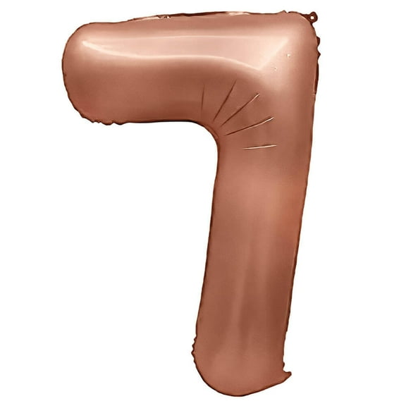 32 inch Number 7 - Metal Balloons - Rose Gold Foil Mylar Balloon - Party Supplies Decorations