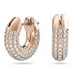 thumbnail image 1 of Pendientes Swarovski Dextera Hoop Pavé en tono oro rosa blanco, 1 of 5