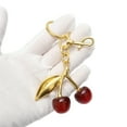 thumbnail image 4 of Unique Bargains 1 Pc Fashionable Cherry Handbag Charm Decorative Keychain Gold Tone Dark Red, 4 of 5