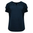 thumbnail image 5 of BAODANN Women Fashion Casual Business Work Shirt Round Neck Short Sleeved Burnout Tee Shirts Athletic Short Sleeve Shirt Women Tops Women Casual Long Sleeve Tops for Women Short Sleeve Athletic Top, 5 of 5