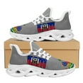 thumbnail image 1 of Zapatos para caminar con amortiguación y resistentes al desgaste para mujer, zapatillas de deporte de malla con diseño de la bandera de Haití, plataforma antideslizante, tenis deportivos para hombre, 1 of 6