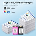 thumbnail image 3 of 64XL Ink Cartridges Compatible for 64 64XL Black and Color for Envy Photo 7855 7858 7155 7120 7800 6255 6252 7158 7164 (1 Pack Black, 1 Pack Tri-color), 3 of 8