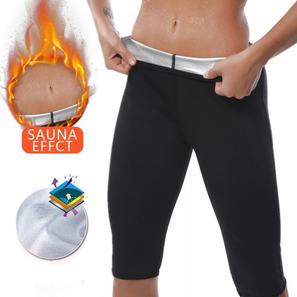Neoprene Sauna Shaper Black/Blue Thermo gym Sweat Pants Slimming Shorts M-XXL 