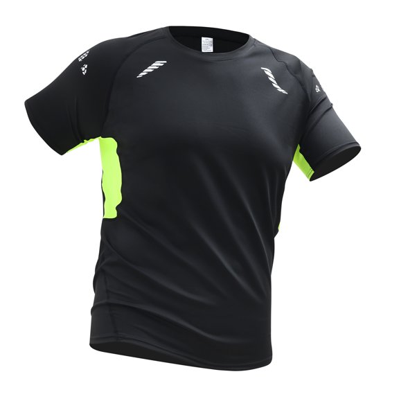 alpinario Men's Compression T-Shirt Moisture Wicking Breathable Short Sleeve Gym Workout High Elastic Dry Fit Baselayer Rash Guard Running Undershirt