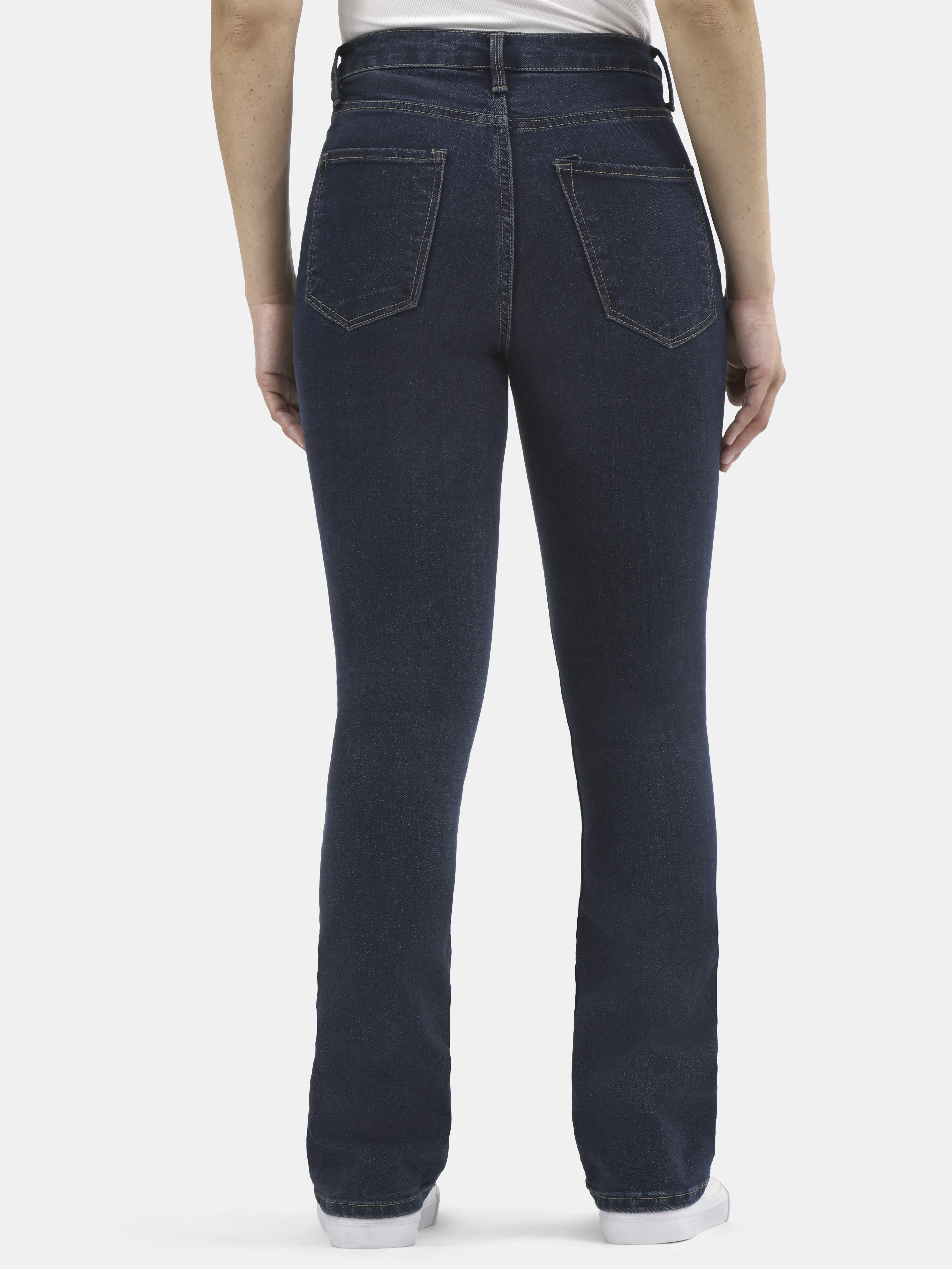 No Boundaries Mid Rise Bootcut Jeans, 32” Inseam, 1 or 2-Pack, Women’s