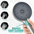thumbnail image 4 of Metpure Handheld Shower Head with Easy Clicker - Multiple Spray Patterns. 5" Large Head for Waterfall Showering Experience. Stainless Steel Hose & Adjustable Mount Holder. Brushed Nickel, 4 of 7