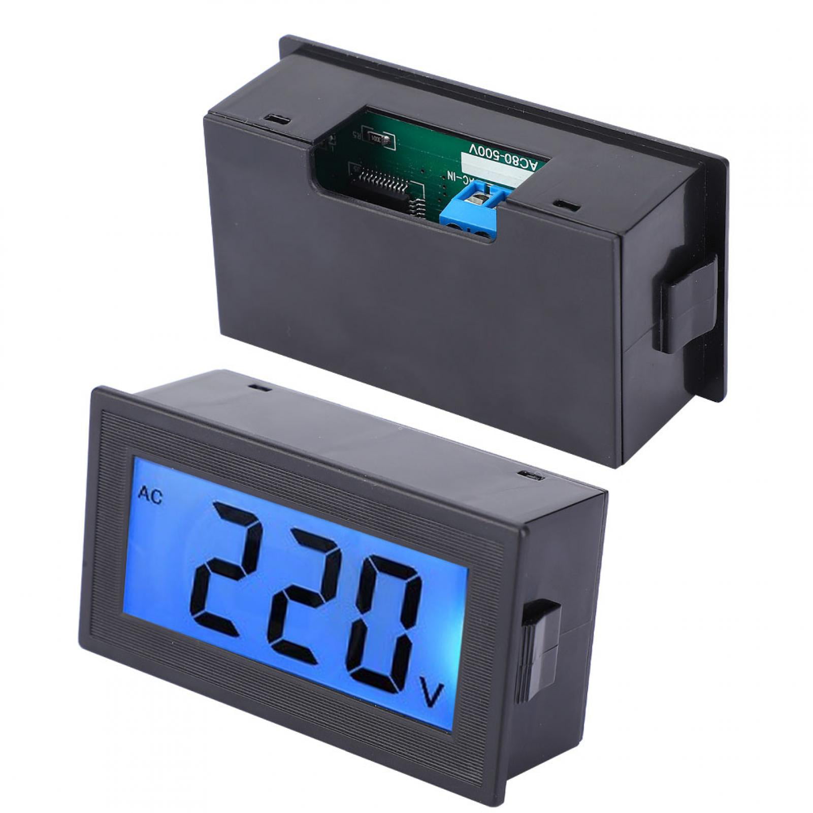 LED Panel Voltmeter High Stability Yellow Voltage Monitor Low Power with hInternational Standard Size 