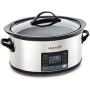 Crockpot™ 6-Quart Slow Cooker with MyTime™ Technology, Programmable Slow Cooker, Stainless Steel