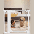 thumbnail image 3 of Fairy Baby Clear Baby Safety Gate with Wall Protectors 29-38 in Wide Pressure Mounted Gates White, 3 of 11