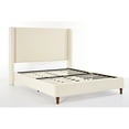 thumbnail image 4 of GDF Studio King Size Boucle Upholstered Bed Frame and Headboard, Ivory, 4 of 8