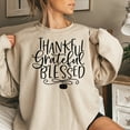 thumbnail image 2 of Thankful Grateful Blessed Thanksgiving Sweatshirt, Cute Thanksgiving Shirt, Fall Clothing, Thankful Family Shirts, 2 of 6
