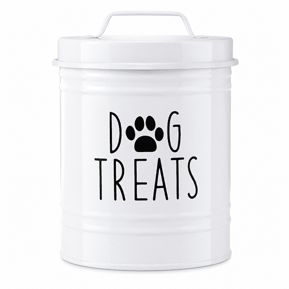 RAIRSKY 2026 New Airtight Dog Food Storage Container with Lid for Kitchen Counter Metal Dog Treat Jar Iron Dried Dog Food Bin for Pet Owners for Home,Pantry,Kitchen,Counter
