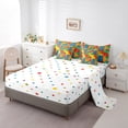 thumbnail image 3 of Building Blocks Bed in a Bag Queen 7 Pieces - Queen Size Comforter Set,Colorful Bricks Bedding Sets Gradient Rainbow Geometry Brick Bed Set with Comforter,Sheets,Pillowcases & Shams, 3 of 5