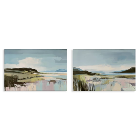 Stupell Industries Verdant Coastal Waters 2 Piece Canvas Wall Art Set design by Elara Yasna, 16 x 24