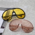 thumbnail image 3 of Oversized One Piece Sunglasses For Women Men Fashion Vintage Sun Glasses Punk Large Frame Eyewear UV400 Shield Goggles, 3 of 7