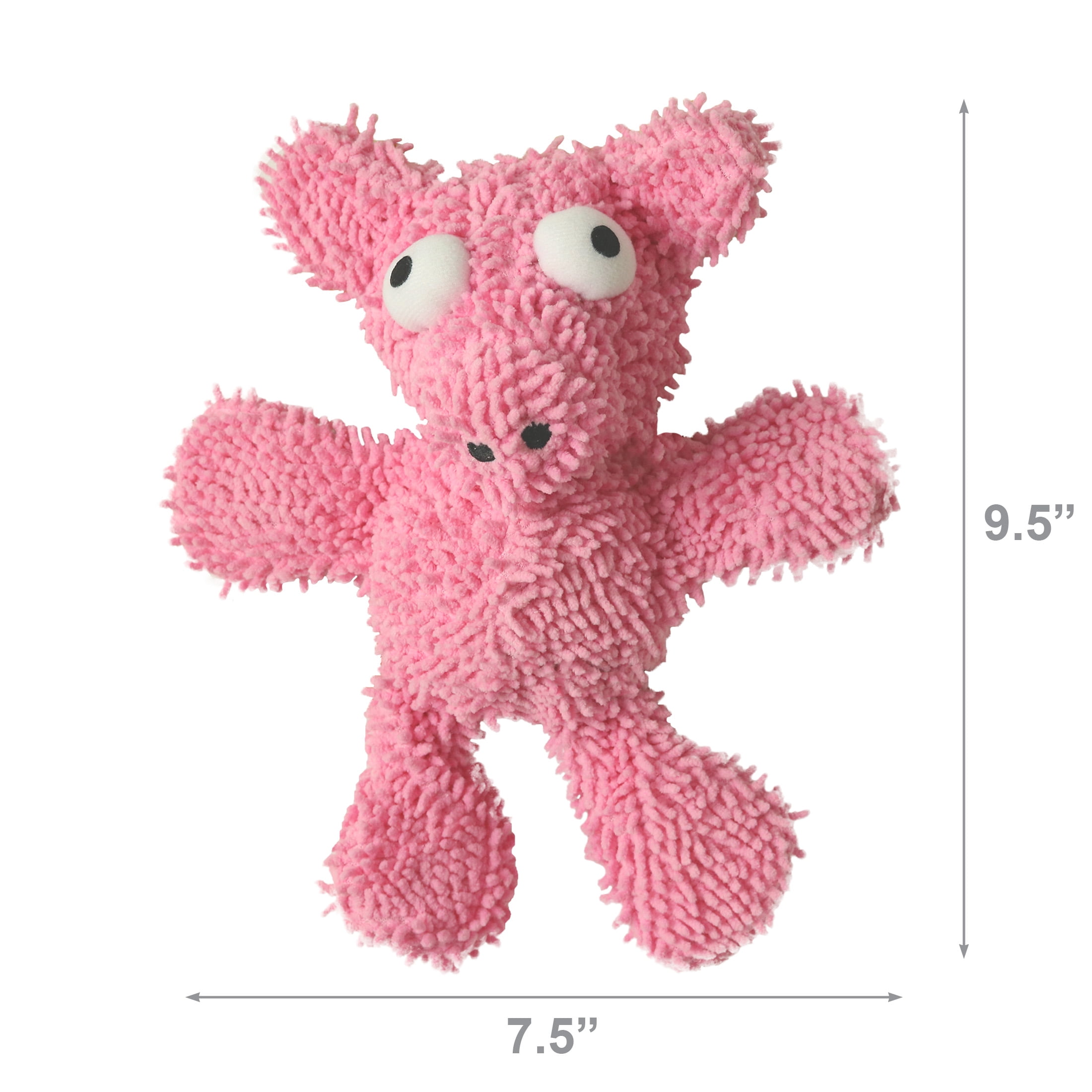 Mighty Microfiber Ball Med Pig Durable Plush Squeaky Dog Toy