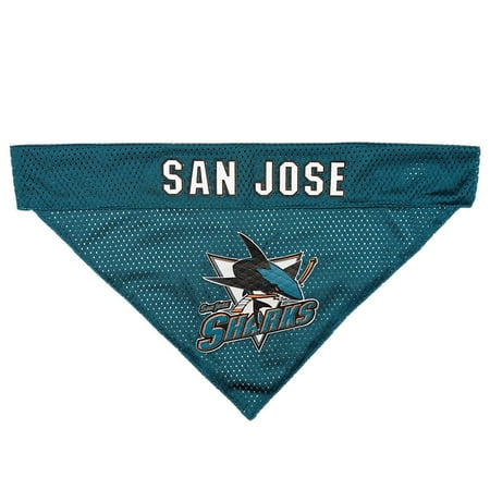 UPC: 0849790079854 | Pets First NHL San Jose Sharks Bandana! NEW Reversible Pet Bandana – 2 sided Premium Bandanna