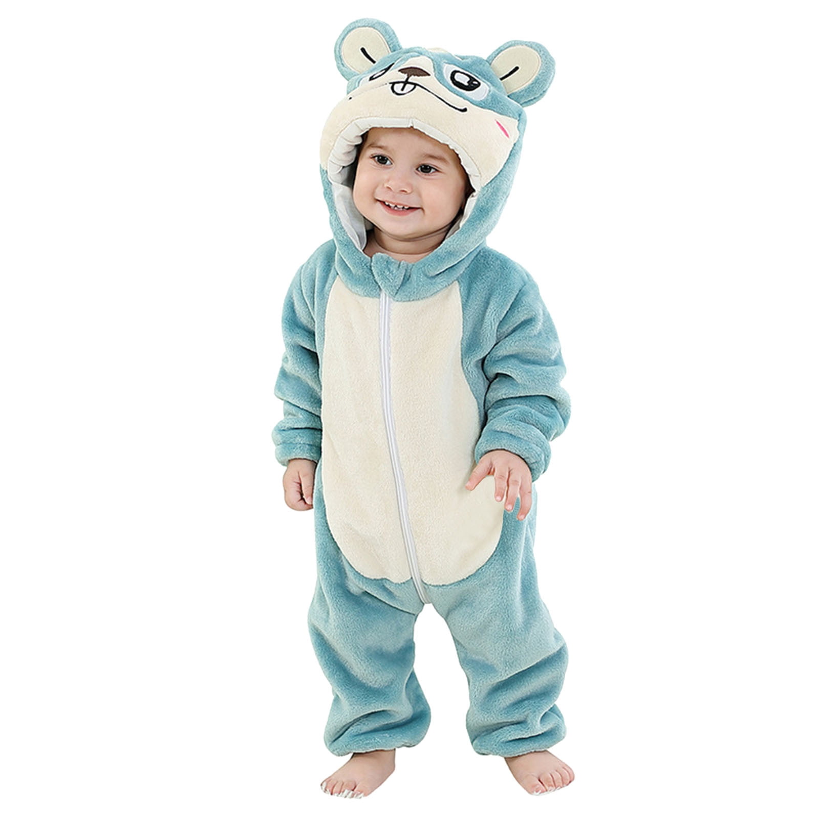 Baby Hooded Jumpsuit Animal Outfits Baby Bodysuit Long Sleeve Halloween Outfit Girl Clothes 3-6M