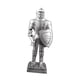 thumbnail image 1 of Figura decorativa de caballero medieval de metal, coleccionable, de 15,7 pulgadas de alto. Plateado, 1 of 9