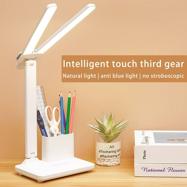 EGNMCR Desk Lamps Lamps for Bedrooms Double Lighting LED Rechargeable Desk Lamp Eye Protection Learning Children's Radio Lamp Bedroom Bedside Lamp desk lamp