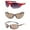 Brown/Red, variant on "The Allstars" 3 Pair Assortment of Bifocal Sport Wrap Reading Sunglasses for Men and Women - Black/Black - 2.00