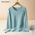 thumbnail image 2 of Minnieouse Invierno otoño mujer ropa interior térmica fiesta tiempo libre cálido grueso Lencería estilo Casual manga larga capa Base Tops Ropa interior Verde L Minnieouse  AP013747-02, 2 of 6
