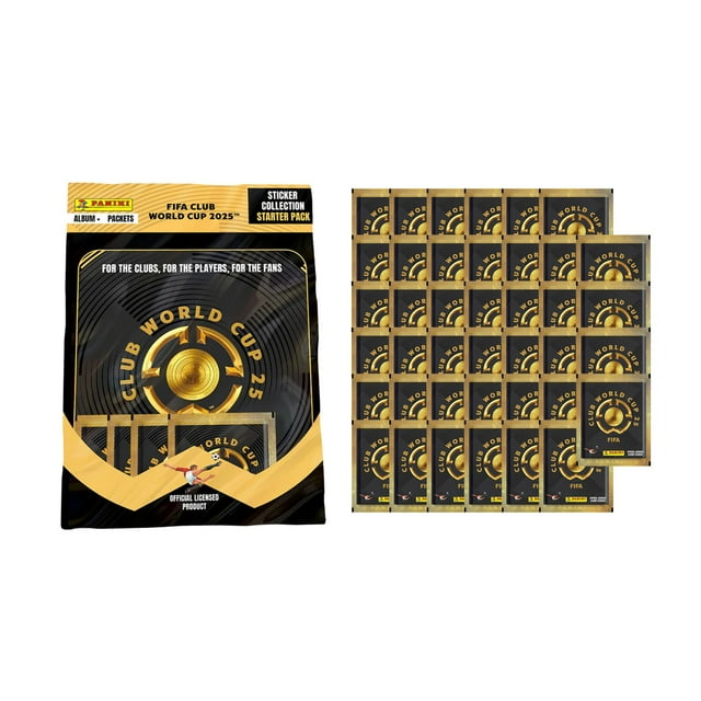 2025 Panini Club World Cup Stickers - 36 Packs & Mega Starter Pack Set (Album + 231 Stickers)