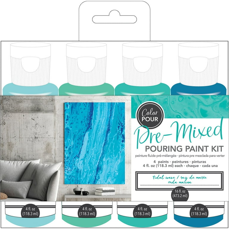 2025春の新作 Color Crafts American Pour 4/Pkg-Tidal Kit Paint Pre-Mixed カード・カードストック