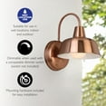 thumbnail image 4 of Design House Mason Industrial Painted Copper Indoor/Outdoor Wall Mount Light with Metal Shade, 4 of 17