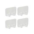 thumbnail image 1 of Gancho adhesivo doble Bewildely 4 Uds. Blanco para ropa sombrero bolso llave, 1 of 6