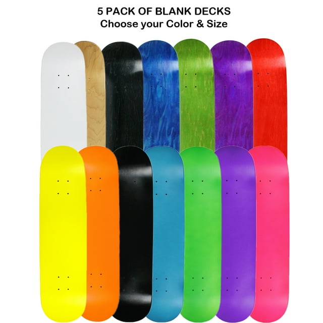 8.0" Blank Skateboard Deck Stained Black Moose 7-Ply Canadian Maple