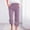 Purple 2, variant on Simua Linen Capris for Women Elastic Waist Summer Loose Wide Leg Trousers