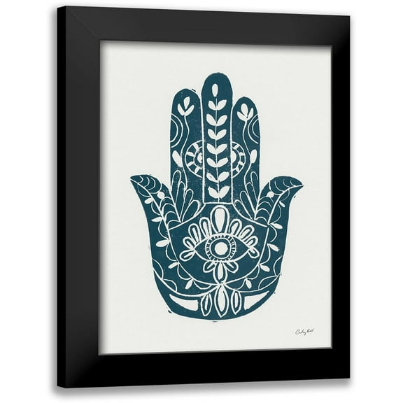 Prahl, Courtney 12x14 Black Modern Framed Museum Art Print Titled - Hamsa I