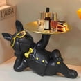 thumbnail image 6 of Bulldog Statue Storage Tray Synthetic Resin Unique Bulldog Tray Ornament For Home Entryway Shop Office, 6 of 7