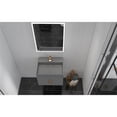 thumbnail image 6 of Amazon 24" Gray Wood Floating Vanity with Gray Top and Gold Trim, 6 of 10