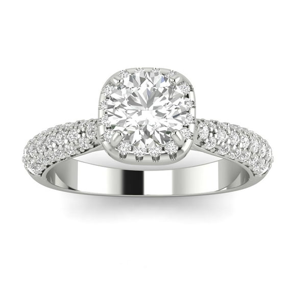 1.00ctw Diamond Halo Engagement Ring in 10k  White Gold