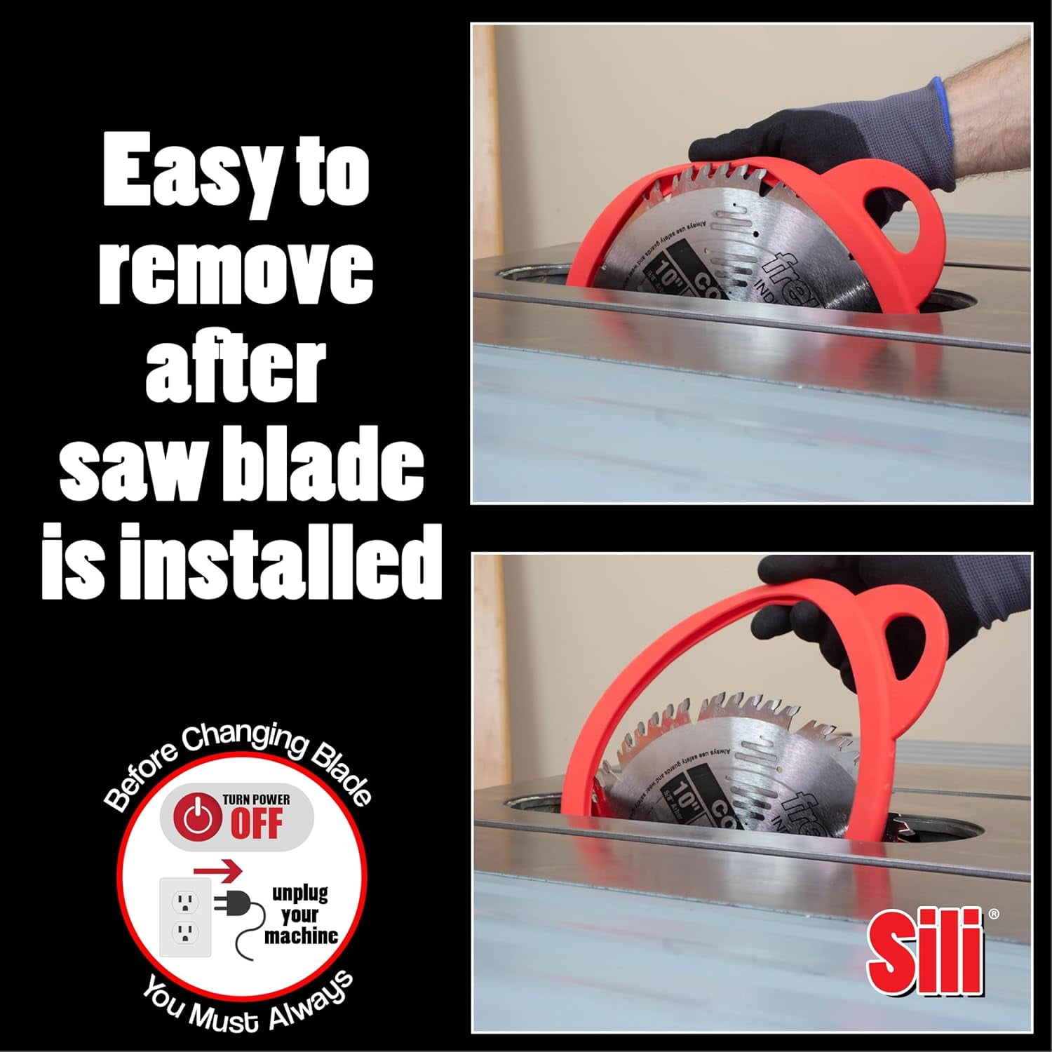 Sili Saw Blade Sleeve Saw Blade Protector/Holder Storage for Table Saw Blades Circular Saw Blades Miter Saw Blades and Plunge Saw Blades (8.25" 4 Pack)