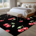 thumbnail image 4 of 6'x9' Area Rugs, Cherry Rustic Indoor Outdoor Area Rug for Living Room Bedroom, Spring Summer Tropic Fruit Black Washable Bathroom Rugs Kitchen Floor Carpet Mats Home Decor Aesthetic, 4 of 8