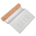 thumbnail image 1 of Stainless Steel Dough Chopper 8-hole Bench Scraper Kitchen Bread Dough Chopper; 8-hole Bench Pastry Slicer with Wooden Handle, 1 of 8
