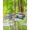 thumbnail image 3 of Fsddascl Green Eucalyptus Leaves Outdoor Tablecloth - 54 Inch Round Dining Table Cover, Watercolor Vase Birds Botanical Waterproof Outdoor Table Cloth with Umbrella Hole & Zipper for Picnic/Patio, 3 of 7