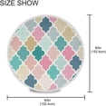thumbnail image 4 of Coolnut Colour Moroccan Pattern Round Tablecloth, Washable Oil Proof Table Cover for Kitchen Holiday Party Wedding Picnic Decoration, 4 of 7