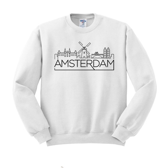 Skyline Amsterdam Sweatshirt Unisex Large White