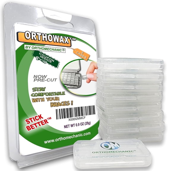 Orthomechanic Genuine Orthowax - Orthodontic Wax for Braces Wearer - Stick Better Than competitors