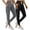 Black & Dark Grey, variant on 2-Pack SPECIAL MAGIC Women's Soft High-Waist Cotton Joggers with Zip Pockets Ribbed Splicing Tapered Leg for Lounge
