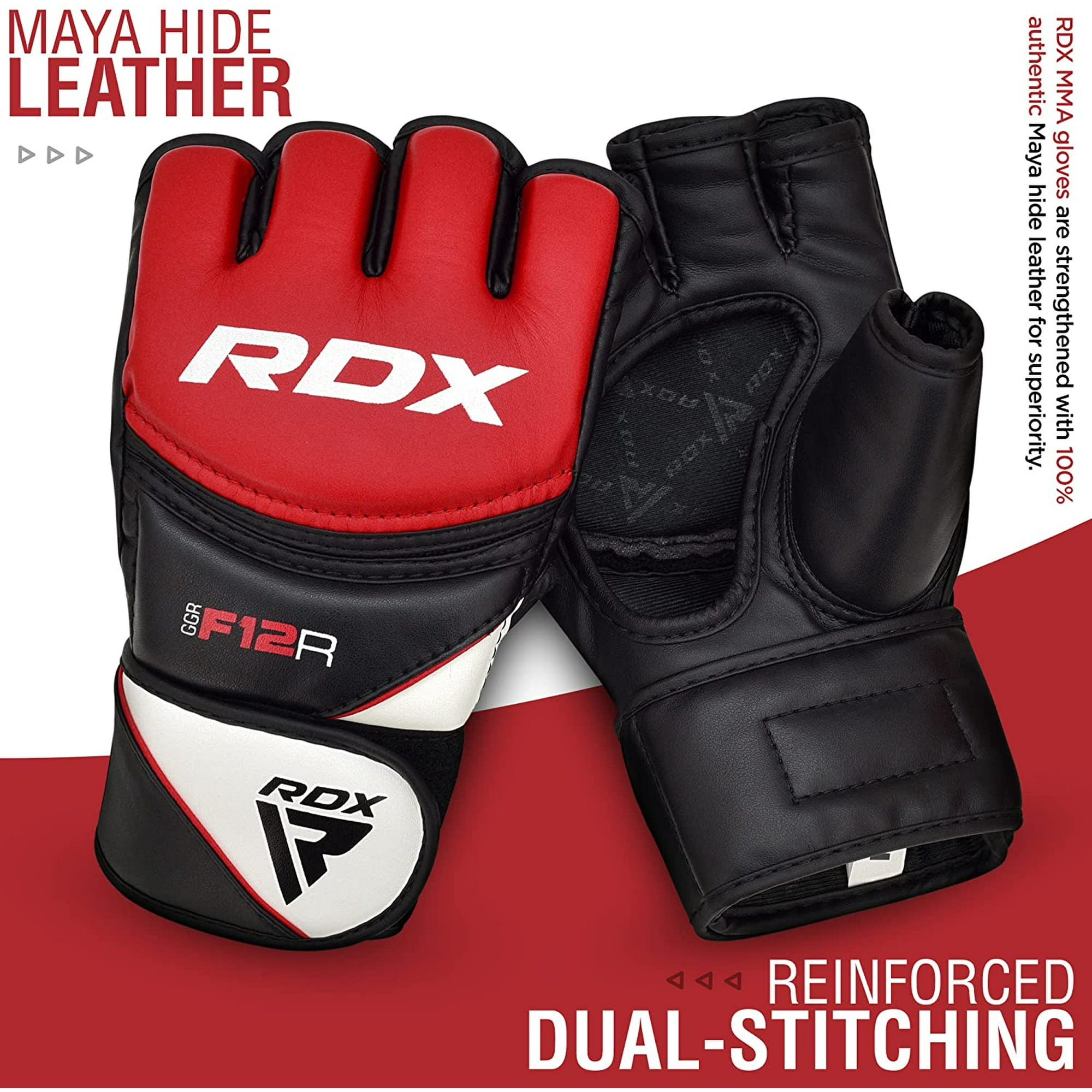 RDX MMA Gants D'entraînement, Maya Hide Cuir, Mitaines Boxe