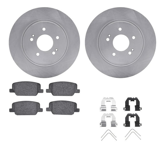Dynamic Friction Company Rear Brake Rotors with 5000 Advanced Brake Pads includes Hardware 6512-03456